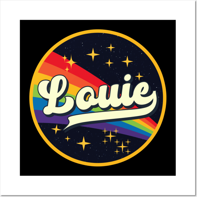 Louie // Rainbow In Space Vintage Style Wall Art by LMW Art